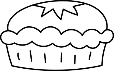 Outlined Pie with Crust