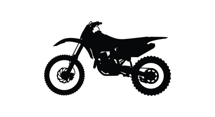Obraz premium a silhouette of a dirt bike in motion