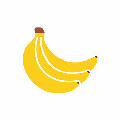 Simple Illustration of a Bunch of Yellow Bananas