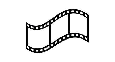 a wavy strip of film with perforated edges