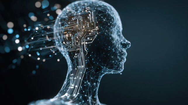 digital mind circuit head profile