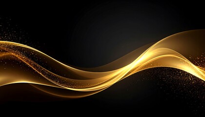 Abstract gold wave design