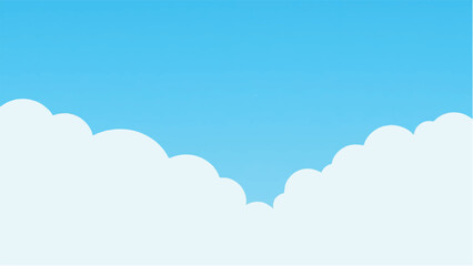 Clouds Under a Bright Blue Sky. Clouds and Blue Sky. Illustration of Blue Clear Sky.