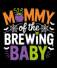 Obraz premium Mommy Of The Brewing Baby Halloween Witch Baby Shower