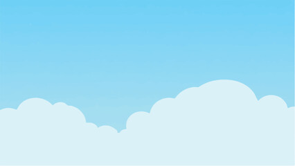 Clouds Under a Bright Blue Sky. Clouds and Blue Sky. Illustration of Blue Clear Sky.