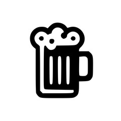 Classic Beer Stein with Bubbles and Foam
