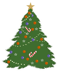 Christmas tree vector illustration