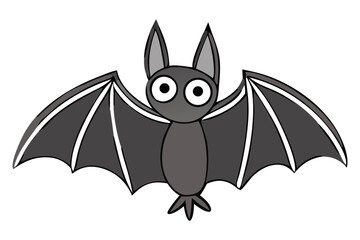 Cute Cartoon Bat Illustration – Fun Halloween Animal Clipart for Kids