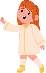 Smiling Girl in Pajamas