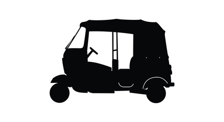 Fototapeta premium a silhouette of a small vehicle with three wheels