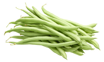 Pile of green beans isolated