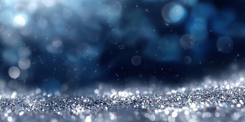 Obraz premium Sparkling Snowy Surface with Glimmering Particles