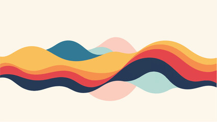 Abstract Colorful Wavy Pattern with Warm and Cool Tones. Wavy Background. 