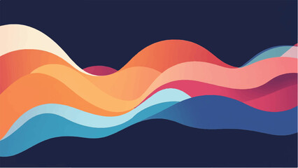 Abstract Colorful Wavy Pattern with Warm and Cool Tones. Wavy Background. 