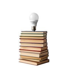 Brilliant Ideas: Books & Lightbulb Concept