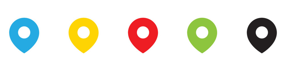 Pin map icon. GPS location pointer collection. Pin place icons collection. Vector Illustration. EPS 10