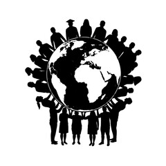 Global Planet Earth: Minimalist World Map Design