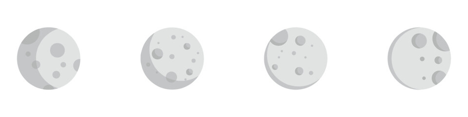 Moon icon. Full moon icon. Vector Illustration. EPS 10