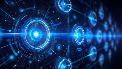 Obraz premium Big data technology data science analysis artificial intelligence generative ai deep learning machine learning algorithm neural flow network analytics innovation abstract futuristic. 3d rendering.
