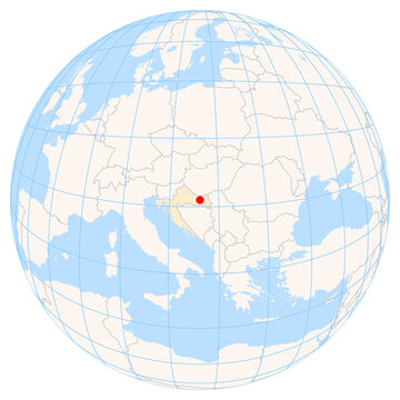 Location Map of Nasice in Croatia