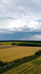 Obraz premium Field View Cloudy Sky