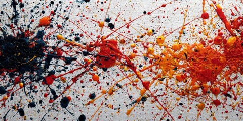 Vibrant Abstract Paint Splash Art