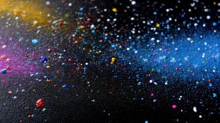 Colorful Cosmic Dust and Starry Night Sky