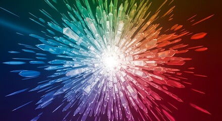Radiant Crystal Explosion Abstract Background