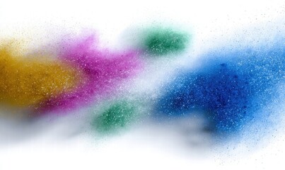 Vibrant Colored Powder Explosion for Creative Art