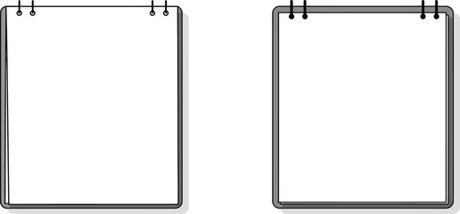 simple black frames with white backgrounds side by side
