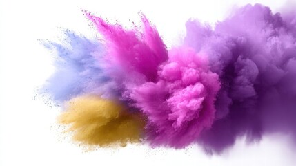 Vibrant Color Explosion in Artistic Powder Burst