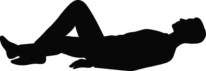 a person lying down relaxed silhouette © MIRAJ02