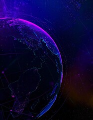 Abstract digital globe