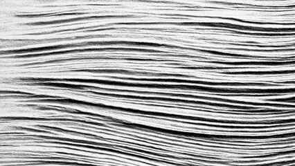 Abstract fine monochrome lines forming a layered wave texture, black and white linear pattern ideal for wallpaper, poster, or modern graphic design projects.