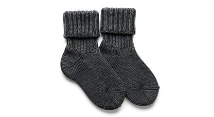Dark Grey Knitted Baby Socks.