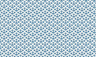 Seamless pattern, flower, vector art illustration, white background