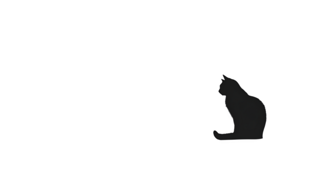 black cat silhouette - Powered by Adobe
