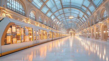 Obraz premium Exploring EdTech Innovations: The Future of Learning Through Unique Train Station Concepts