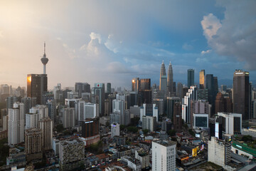 Fototapeta premium Kuala Lumpur skyline, Bukit Bintang