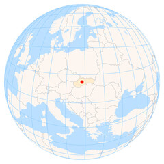 Location Map of Banska Bystrica in Slovakia