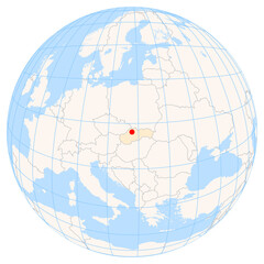 Location Map of Martin in Slovakia