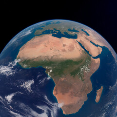 Earth from space, detailed view