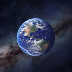 Earth from space, detailed view