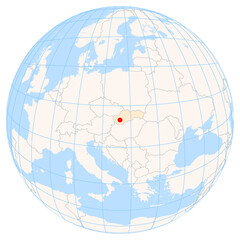 Location Map of Nitra in Slovakia