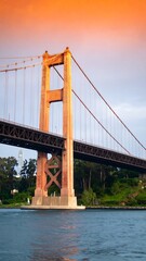 Golden Gate Bridge Sunset View