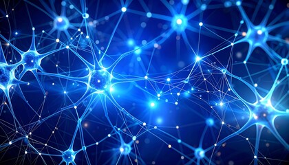 Obraz premium Neural network; intricate connections