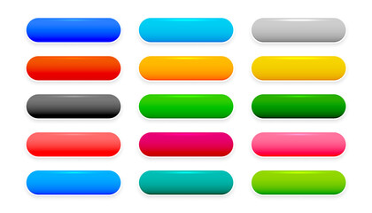 colorful and empty web app button sign in pack Icon sheet