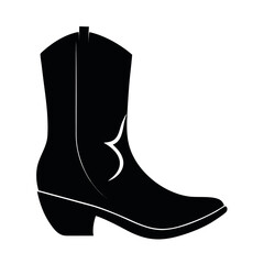 a-stark-black-silhouette-of-a-single-cowboy-boot-a.eps