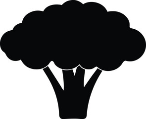 broccoli silhouette vector