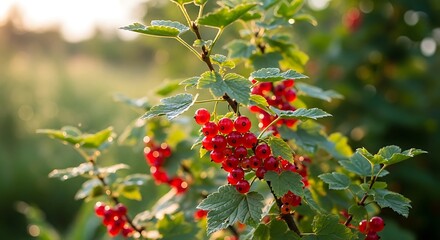 Red Currants Sunset Garden.